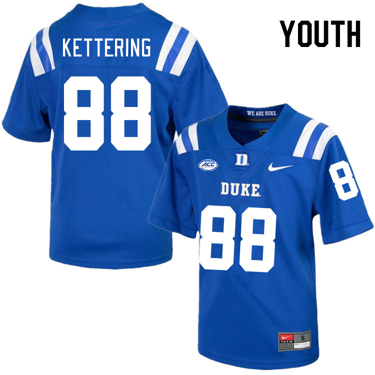 Youth #88 Paxon Kettering Duke Blue Devils College Football Jerseys Stitched-Royal